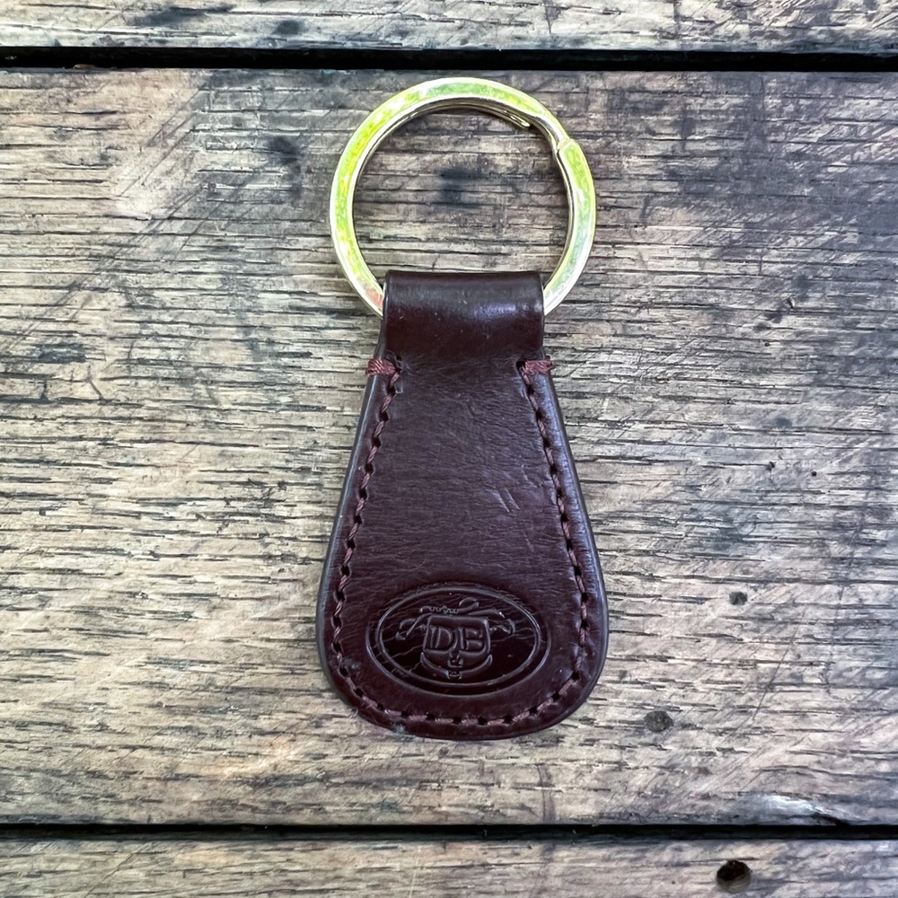 NWOT Dooney & Bourke Brown Leather Key Ring/Fob